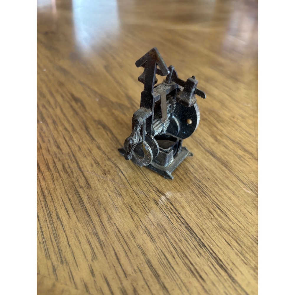 Antique Miniature Die Cast Metal Clock Mechanical Pencil Sharpener Desk Decor - Picture 4 of 5